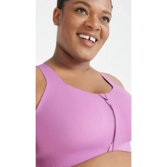 Knix Catalyst Front Zip Sports Bra Amethyst Size 4 - Picture 1 of 4